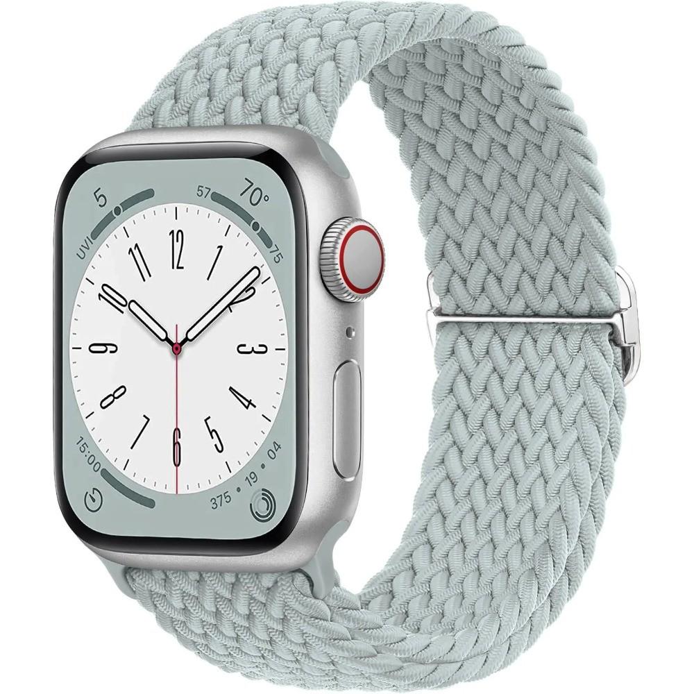Braided Bracelet for Apple Watch Ultra 3 2 49mm 11 10 42/46mm Nylon Elastic Belt Bracelet for 9 8 7 41mm/45mm 6 5 4 SE3 40/44mm