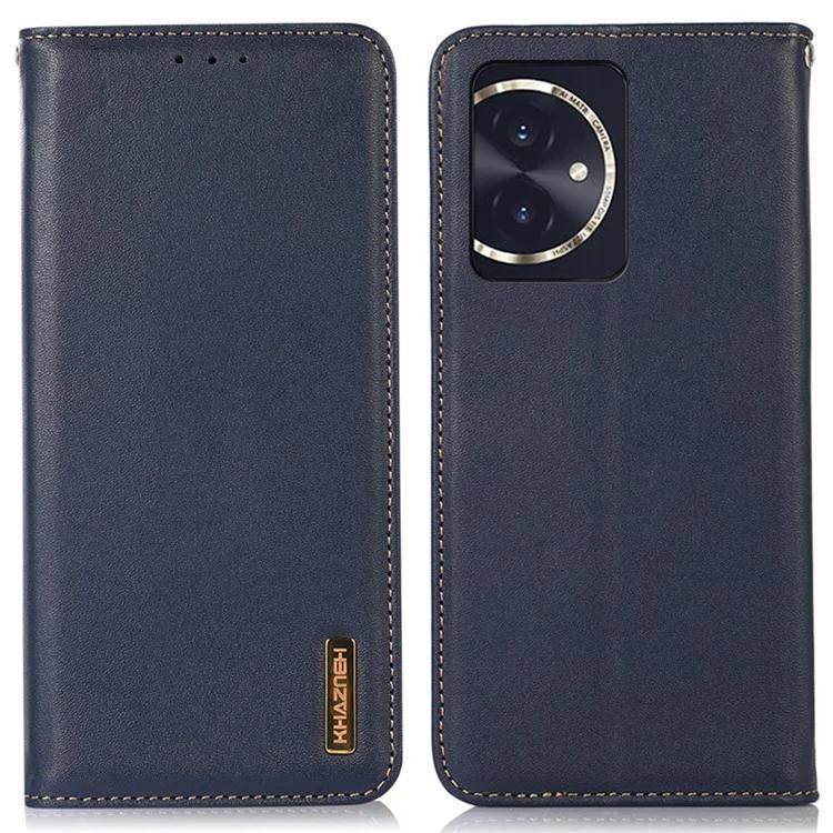 

For Honor 100 5G Cell Phone Case Genuine Cow Leather Nappa Texture RFID Blocking Cover