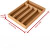 Bamboo Utensils Drawer Organizer Cutlery Utensil Silverware Tray, Perfect for Kitchen, Bathroom, Desk, Kitchen Drawer Divider