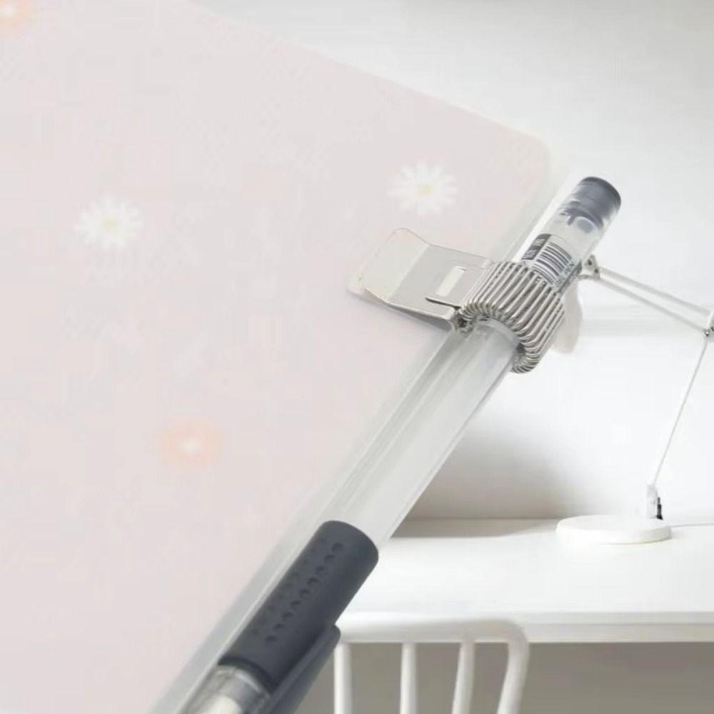 Retro Spring Pen Clip Heavy-Duty Notebook Pen Holder Metal Pen Clip  School Stationery