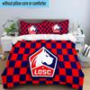 Losc Football Crest 3PCS Bedding set,Ideal for1pc Duvet Cover And 2pcs Pillowcases Perfect for Christmas gift,Ideal for Bedroom, Dormitory