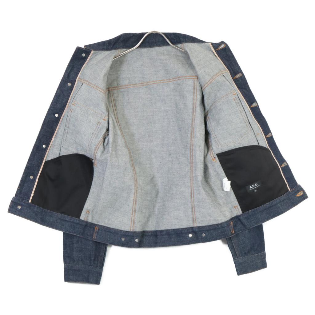 A.P.C. Indigo 100% Cotton Denim Jacket Jacket XS IndigoUsed