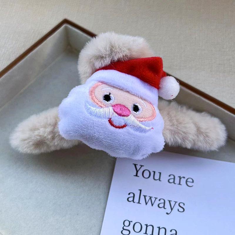 2024 Cute Christmas Reindeer & Snowman Plush Hair Claw Clips for Women