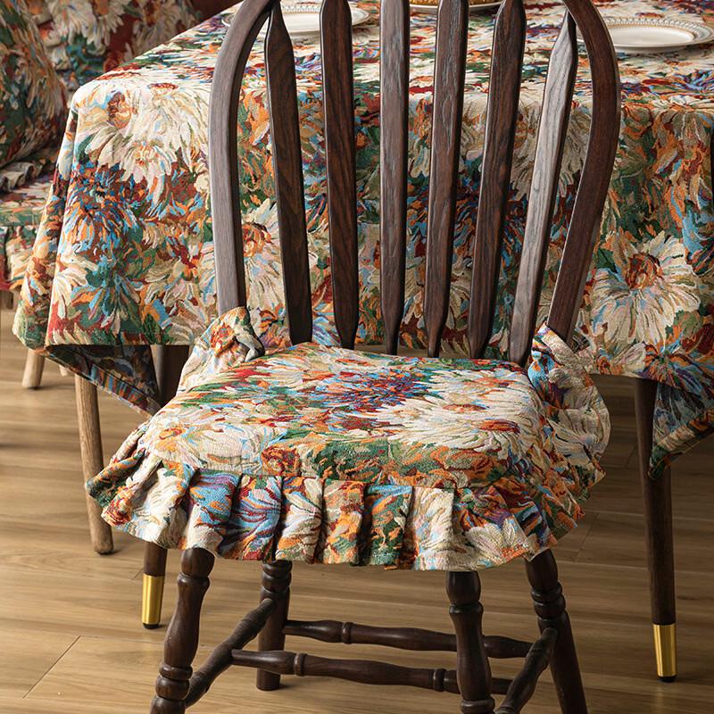 Ruffled Memory Foam Horseshoe Dining Chair Cushion