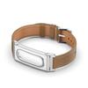 Leather Fitness Tracker Strap Metal Case Replacement Wristband for Google Fitbit Air for Men Women