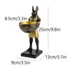 25cm Anubis Figurine Resin Egyptian God Figurine with Bowl Ancient Egypt Art Sculpture Ancient Egypt Decor & Desktop Organizer