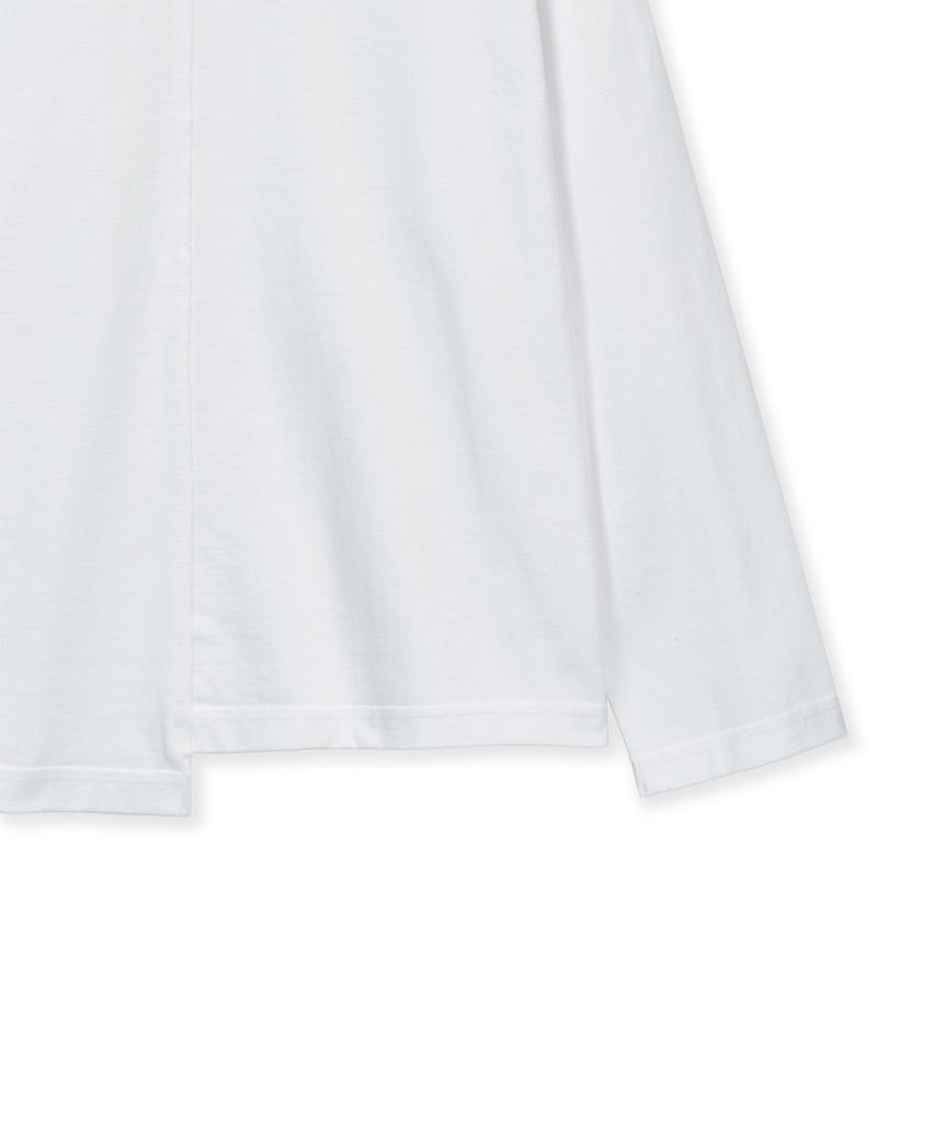 Mattengkim Asymmetric Logo Top In White