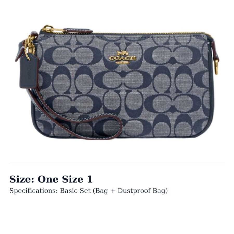 COACH Nolita Jacquard Fabric, Cow Split Leather Handbag, Shoulder Bag Women's Denim Blue CH149-IMDEI