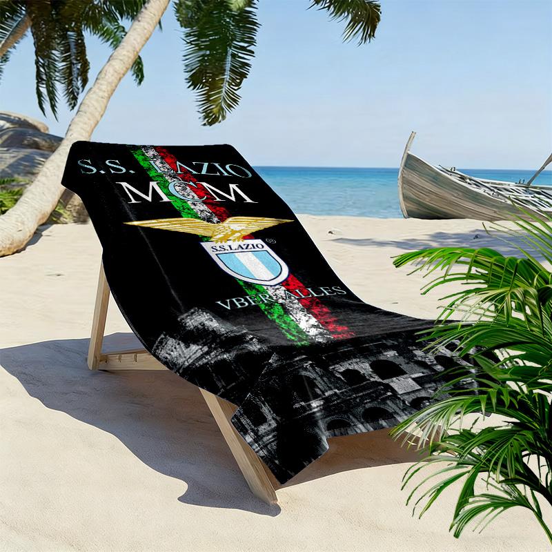 SS Lazio Print Beach Towel, Large Soft Quick Dry Towel for Beach Camping Swimming