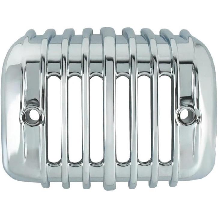 Motorcycle Voltage Regulator Cover Black Chrome Fairing Compatible With Harley Softail FatBoy Breakout 2001-2017 Softail Springer 2001-2009(Chrome
