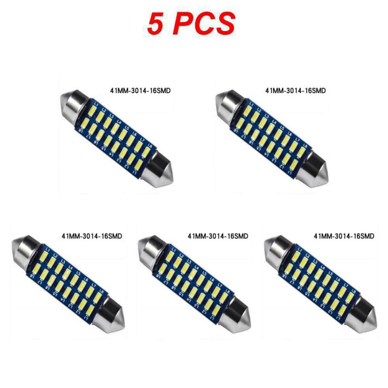 1/3/5PCS Festoon Car LED Interior Reading Light 4000K Warm White C5W C10W 31mm 36mm 39mm 41mm Auto Room Ceiling Dome Lamp 12V