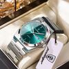POEDAGAR Luxury Casual Man Wristwatch Waterproof Stainless Steel Luminous Men Clock Date Week Fashion Quartz Men's Watches Reloj