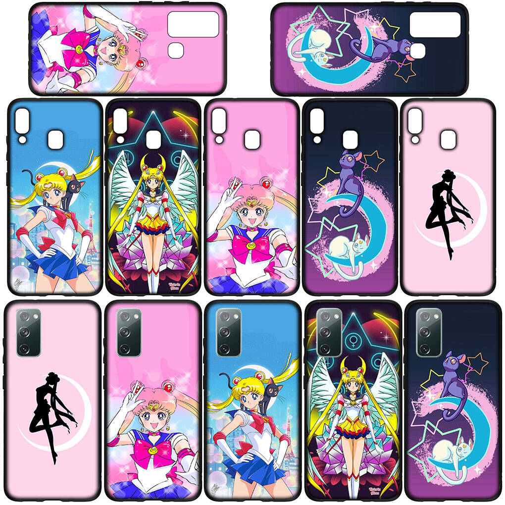Phone Case for Samsung Galaxy S25 S23 S22 S24 Ultra FE A05 A06 A15 A16 A36 A37 A35 A33 A34 A52 A54 A55 A56 A57 A25 A26 A53 A17 Sailor Moon Girl Cover