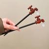 Korean Style Wood Faucet Shape Hair Stick Water Drop Creative Hairpin  Hanfu Headwear