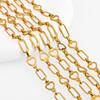 1Meter Hollow Heart Square Necklace Chain Stainless Steel Gold Plated Link Chains DIY Women Bracelets Jewelry Making Bags Chain