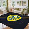 Leeds United Design Crystal Velvet Rug Soft Decorative Mat for Bedroom Entrance