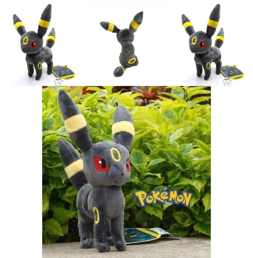 Pelúcia Premium Cinza Pokémon Eevee Umbreon Macia Boneca de Pelúcia Para Crianças e Colecionadores