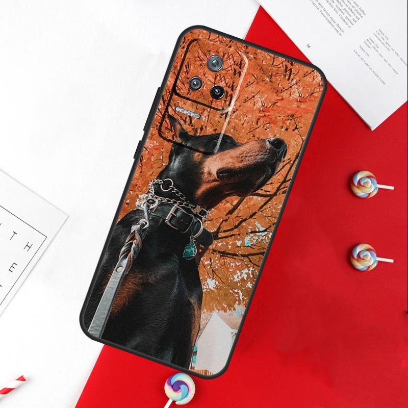 Animal Doberman Dog Cover For Xiaomi 15 Ultra 13 14 11T 12T 13T 14T Pro POCO X7 Pro X3 X5 X6 M6 F5 F6 Pro Case