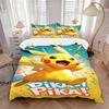 3pcs Bedding Set Pikachu Includes 1 Comforter+2 Pillowcases, Without Pillow Inserts, Soft Comfortable, Lightweight Breathable211