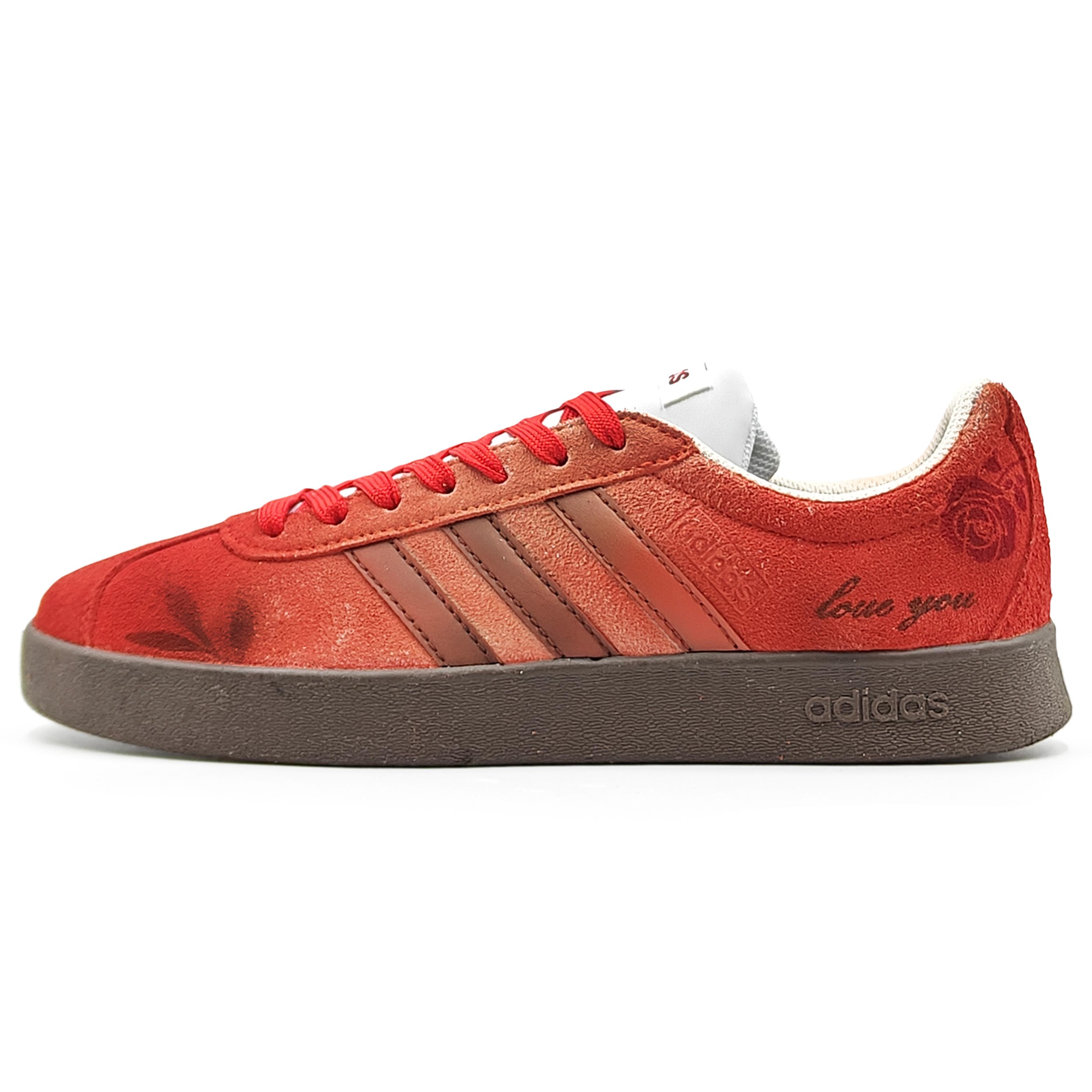 Adidas Neo VL Court Lifestyle Slip Resistant Abrasion Resistant Low top Skateboard Shoes Unisex Red HQ1802(Team1284-) 40