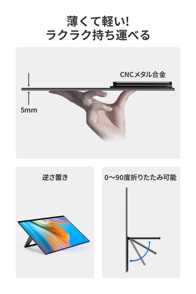 EHOMEWEI Mobile Touch 144Hz Stylus WQXGA Pen Tablet Gaming Blue Light Screen Slim 5mm Manufacturer Warranty Monitor, RQG-170PW, Panel, 2.5K, 17-inch,