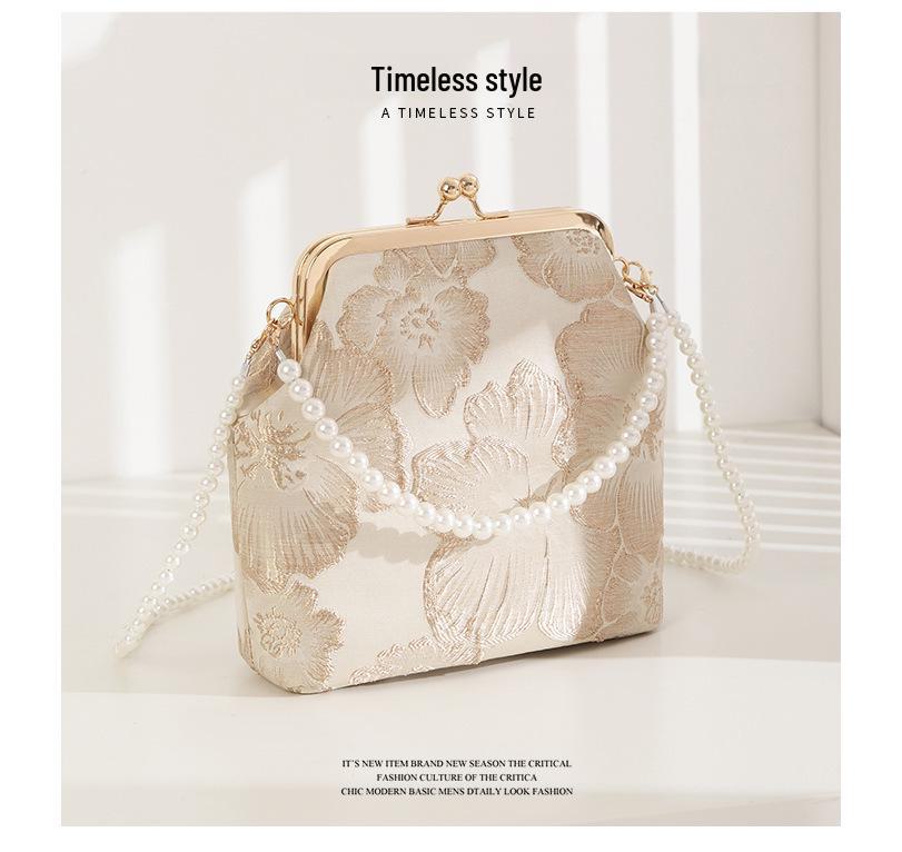 Elegant Pearl Chain Cheongsam Bag: Stylish Hanfu-Inspired Crossbody for Women