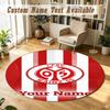 Round Rug Custom NameMainz 05 Pattern Non Slip Carpet Home Floor Decor