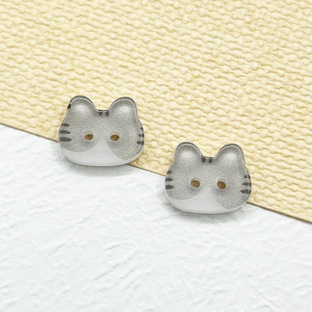 30pcs 12mm Kitty Buttons Cute Ginger Cat Buttons Grey Cat Calico Cat Buttons Cardigan Sweater