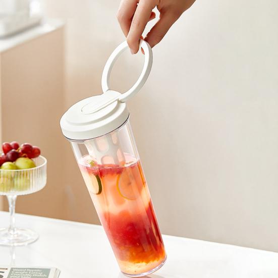 Bollitore per Acqua Fredda 1L Brocca in Plastica Trasparente con Bocca Larga Caraffa per Bevande ad Alta Capacità per Acqua Succo Tè Freddo Latte