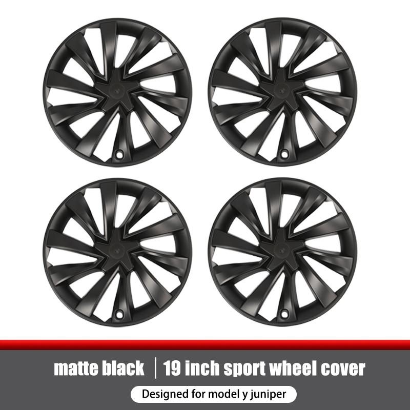 4PCS Wheel Cap for Tesla Model Y Juniper 19 Inch Crossflow Hubcap Performance Replacement Full Rim Cover Accessories 2025 2026