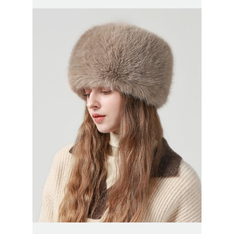 Hats Women's Autumn Winter Hats Warm Mongolian Hats Versatile Protection Water Bucket Plush Basin Hats