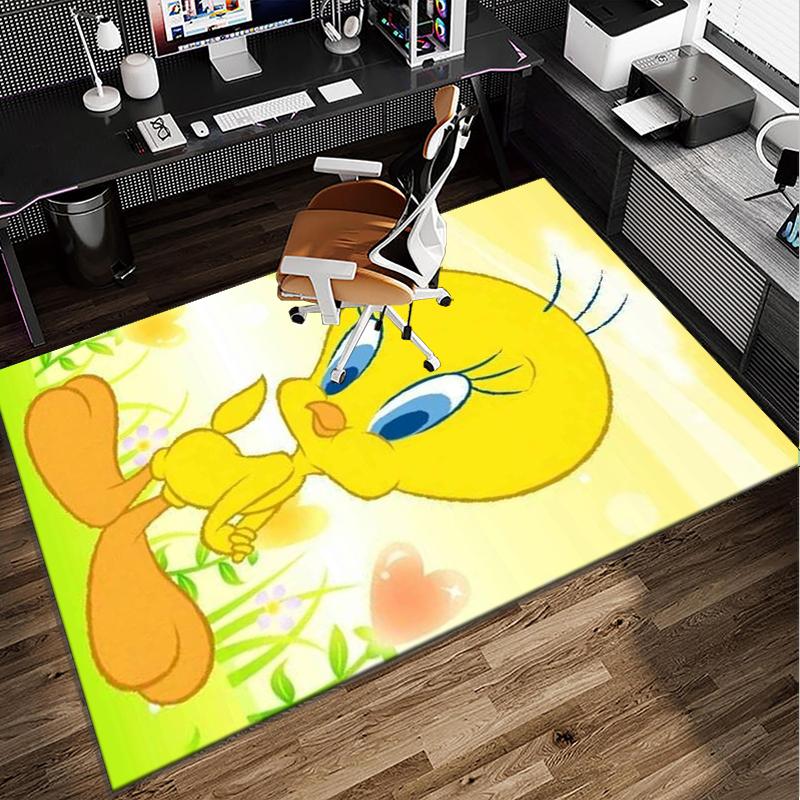 Yellow Bird Office Rug Chair Mat, Game Carpet, Suitable for Front Door, Bedroom, Living Room, Desk, Holiday Gift