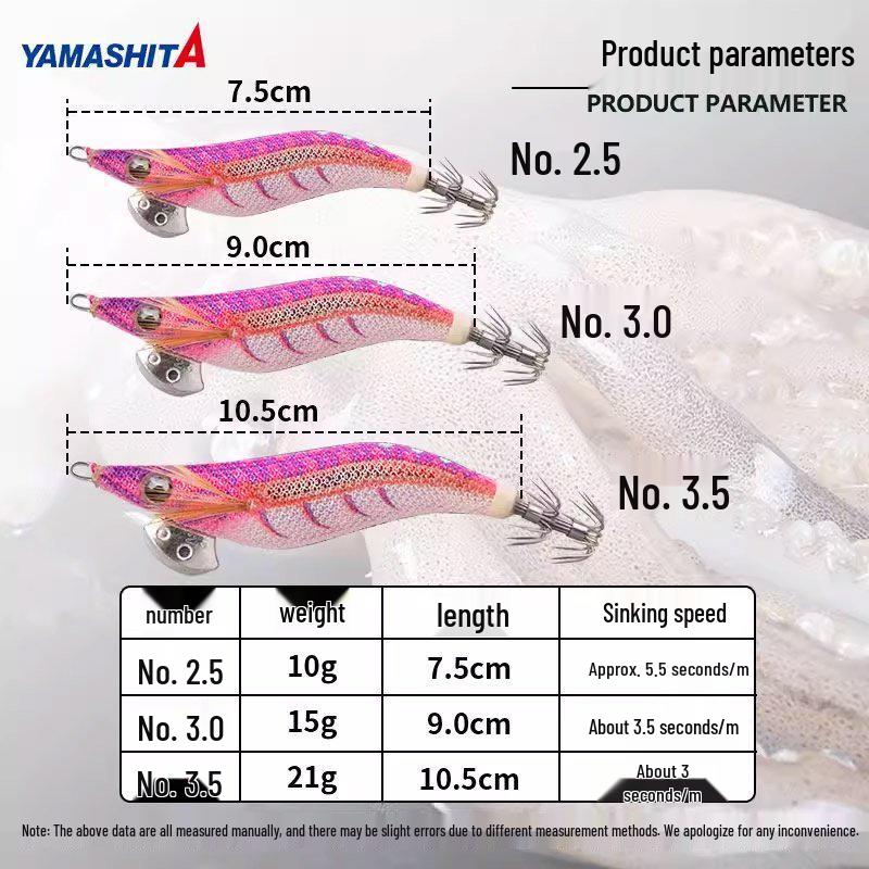 YAMASHITA EGI-OH LIVE UV Reflective Squid Jig Lure, 3-Pack