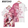 New T-shirt Printed 3D Cosplay Unisex Clothing Street Harajuku Top Men Women Round Neck Tees