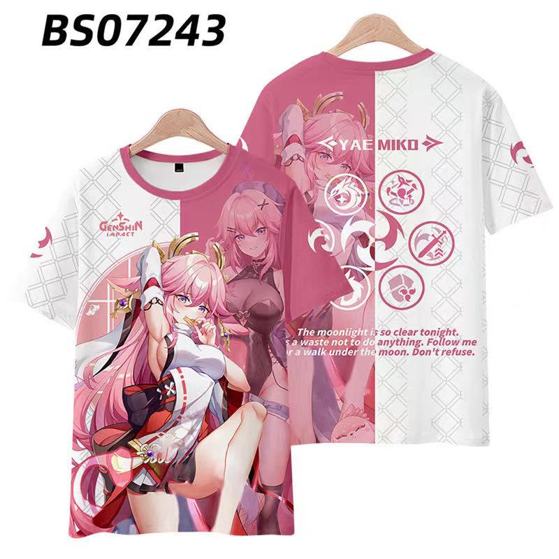 New T-shirt Printed 3D Cosplay Unisex Clothing Street Harajuku Top Men Women Round Neck Tees