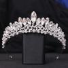 DIEZI Fashion New Luxury Crystal Tiara Crowns For Women Wedding Party Elegant Bridal Bride Rhinestone Crown Necklace Earrings