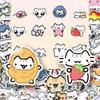 72 Cute Kitten Line Art Stickers: Cartoon Decorations for Phone Case & Laptop - Waterproof