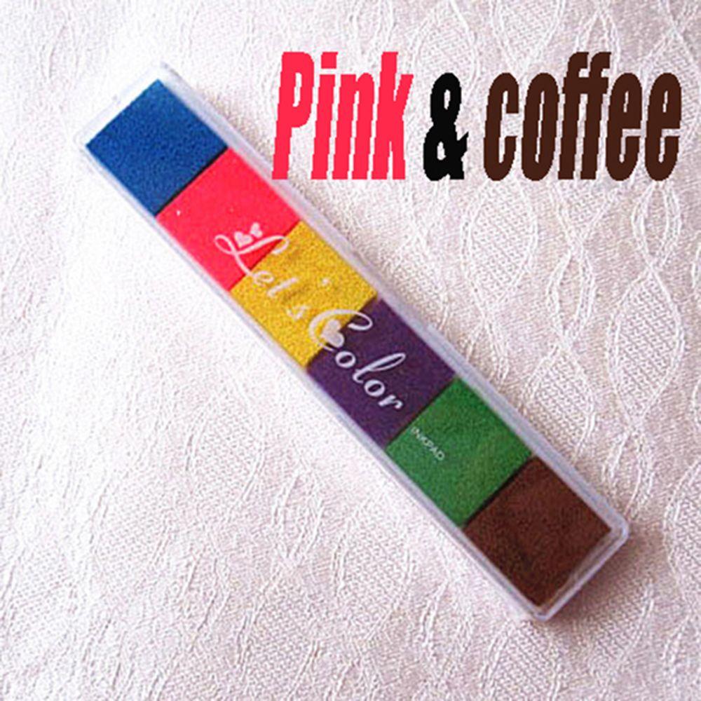 1 Pc Kids Toys Non-Toxic Gradient Color Ink Pad DIY Inkpad Rubber Stamp Oil Based Finger Print Nice Gift for Children Stamp