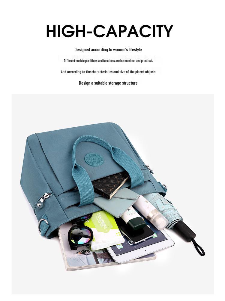 Geantă de umăr și crossbody din nailon în stil coreean pentru femei - Geantă de călătorie casuală și versatilă