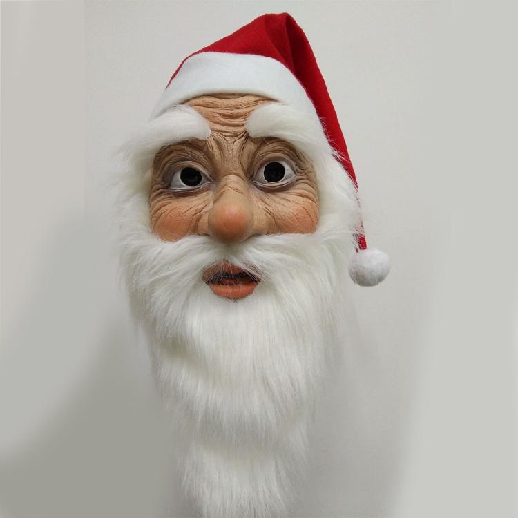 Maschera Barba Babbo Natale per le Feste di Natale Rossa Divertente Parrucca Maschera di Father Christmas per Festa di Natale Costumi Cosplay