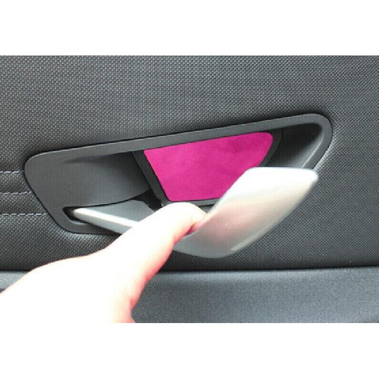 Inner Door Bowl Sticker Cover Trim 4PCS For Hyundai Elantra - Pink Suede