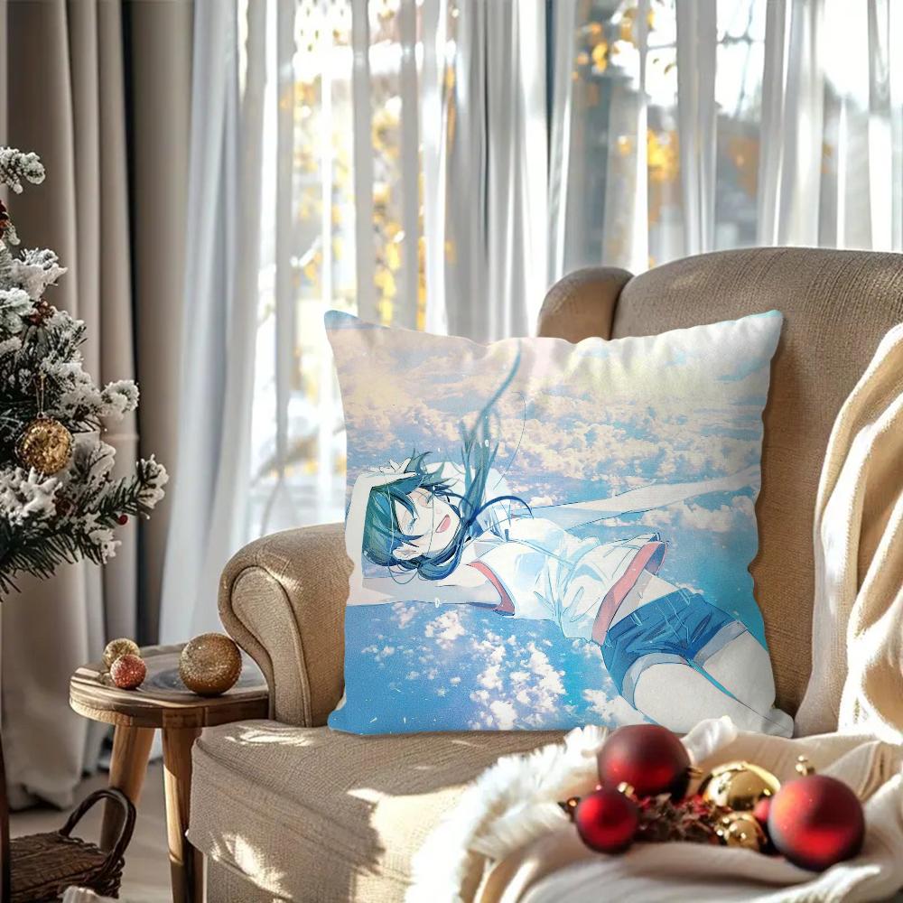 Weathering With You Animation Pillow Case Square Pillow Bedroom Sofa Leisure ComfortCushionCar Living Room Home Decoration 40X40