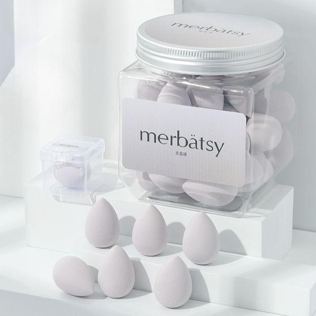 Jericoure - Set of 39: Mini Makeup Blender Beauty Sponge + Sponge Container Gray