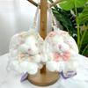 Stuffed Rabbit Doll Keyring Princess Pearl Dress Drooping Ear Rabbit Pendant  As Kids Gift