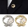 Versatile Crystals Pearls Brooch Pin for Hats Bags Dresses Comfortable Alloy Jewelry Gift for Women