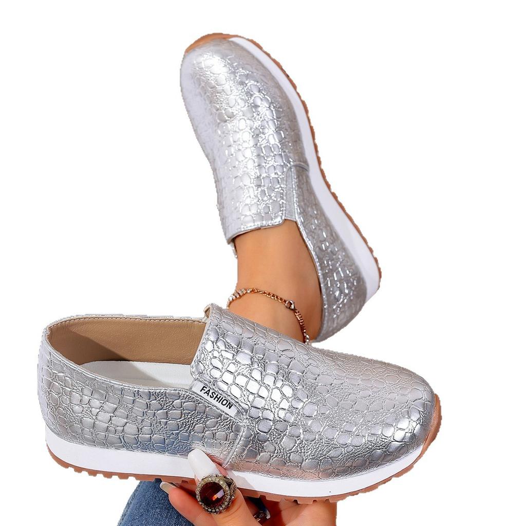 2025 Plus Size Fall New Arrival Solid Color Slip-On Comfortable Lightweight Loafers