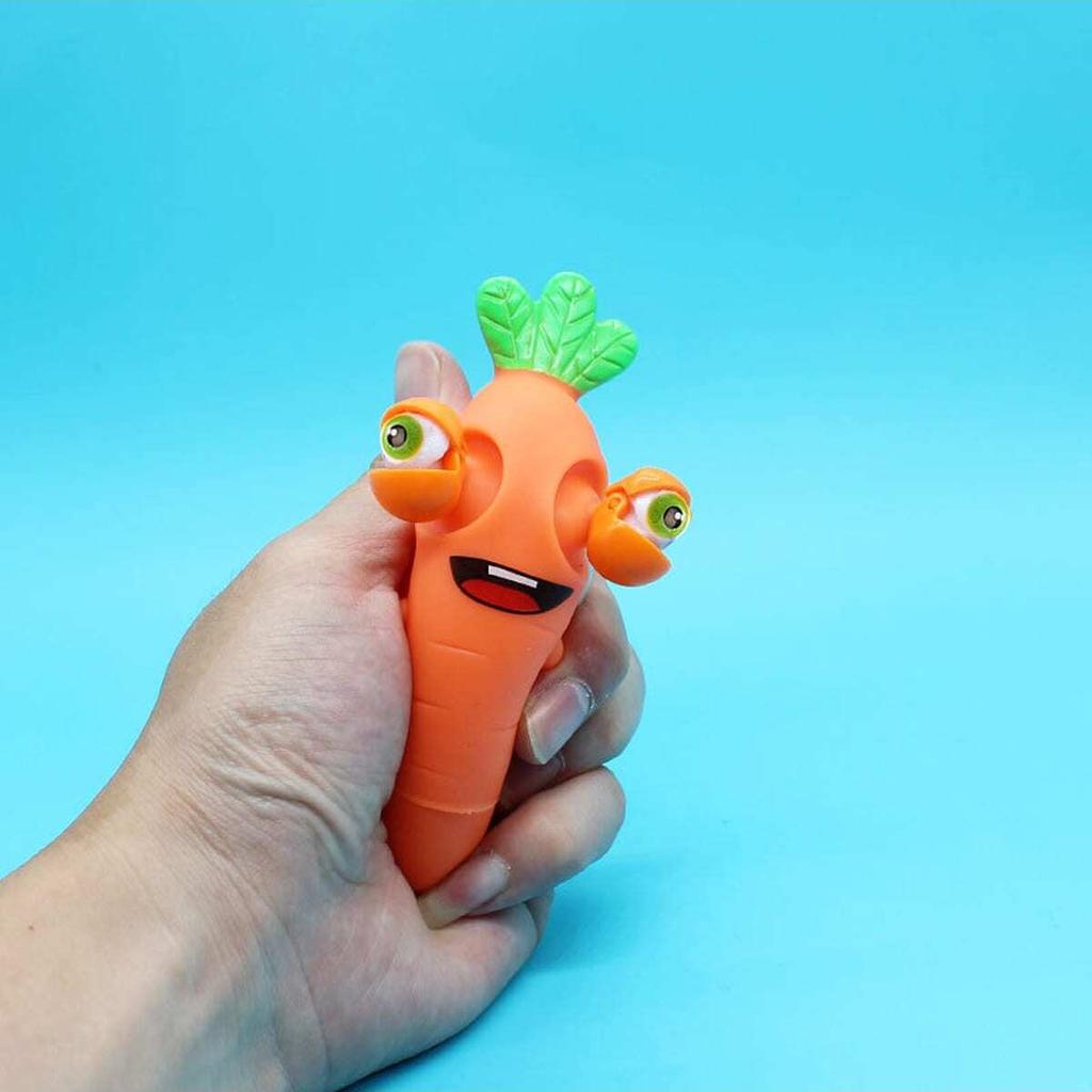1pc-Super Soft Carrot Pinch Toy - Funny and Soft Interactive Stunning Vegetable Worm Toy - Suitable for Pets to Play and Chew