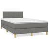 Maison Exclusive - Sommier à lattes de lit avec matelas Gris foncé 120x200cm Tissu