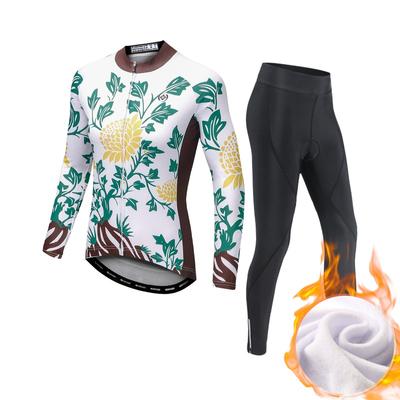 Winter Fleece Reiten Fahrrad Trikots Radfahren Kleidung Set Warm Halten Frauen Langarm Fahrrad Kleidung Anzug