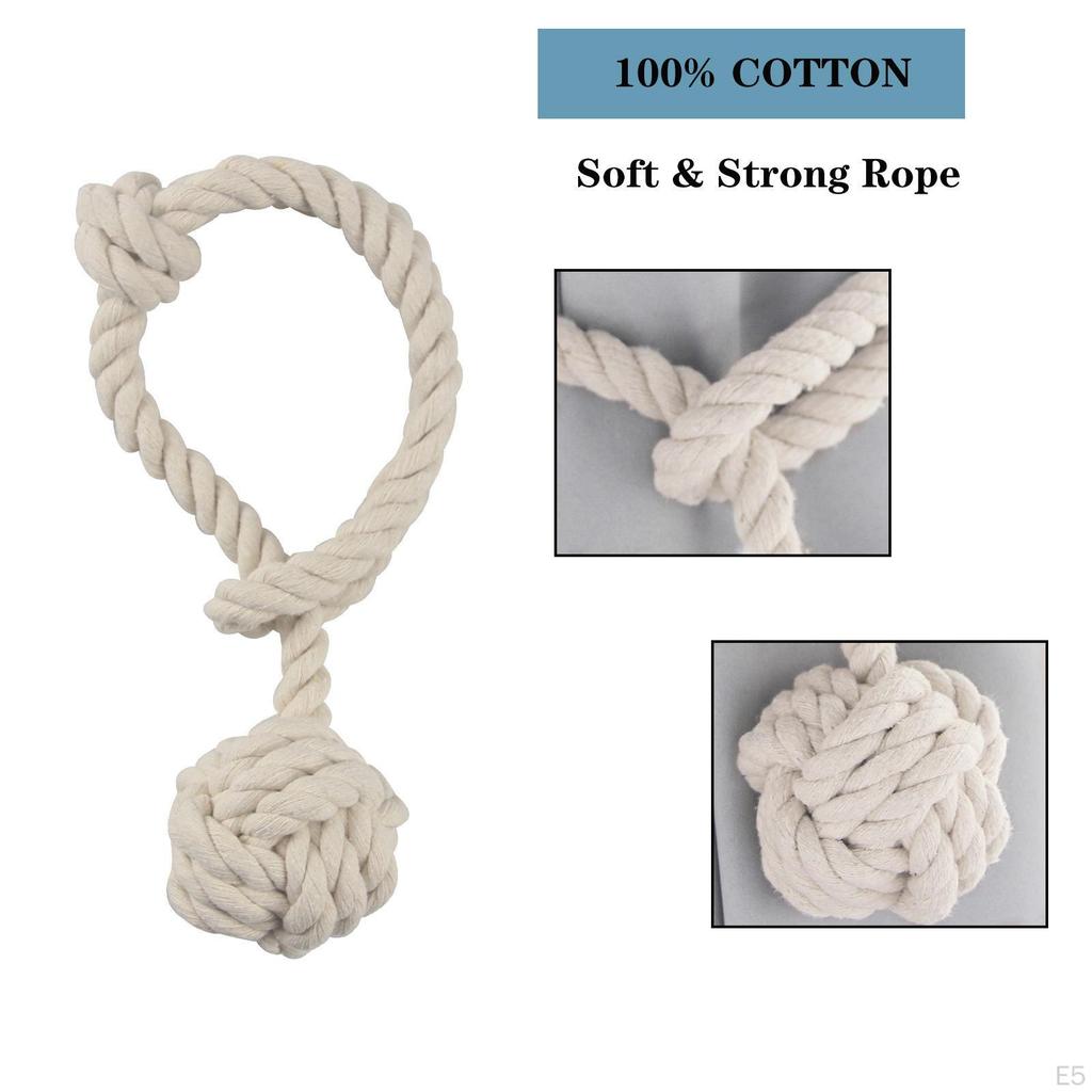 Rope Knitting Curtain Tiebacks Decorative Holdback Clip Buckle Window